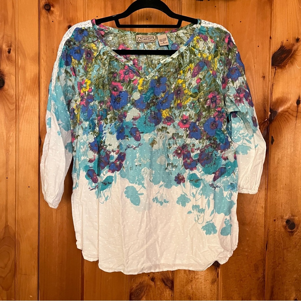 Flowers painted watercolors Top